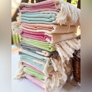 100% ORGANIC COTTON Turkish Bath Towels for bathroom, beach, pool, coverup NWOT